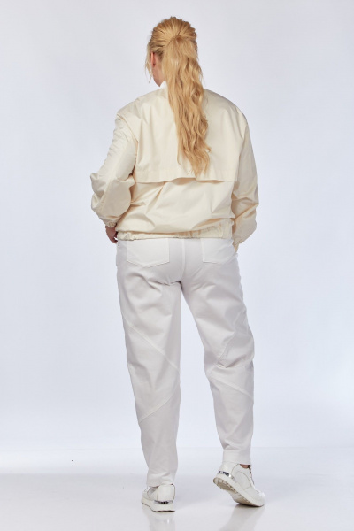 Джинсовый комплект ветровка и брюки бохо Felice Woman 2491 молочный - фото 2