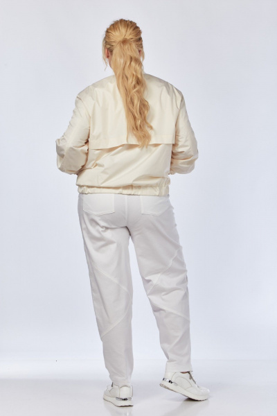 Белые джинсы бохо с декоративными обрезами и карманами Felice Woman 2493 - фото 3