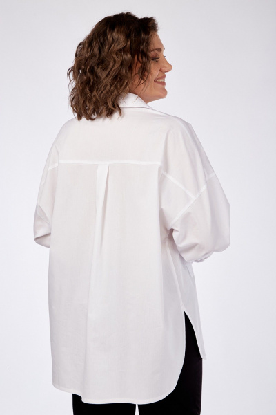 Деловая белая блузка с вышивкой и складками Jurimex 3155 - фото 2