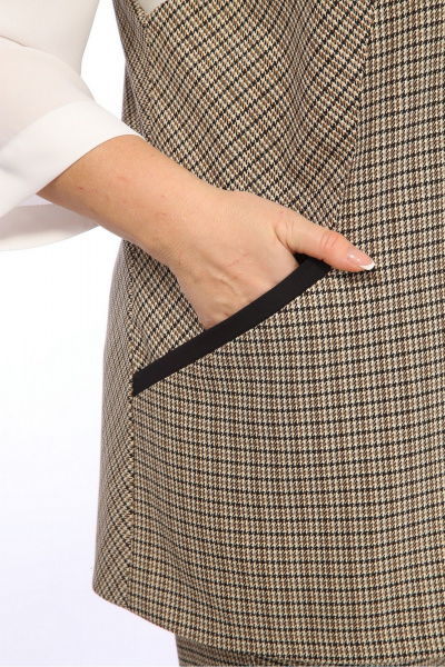 Костюм 3-ка деловой из костюмной ткани с жилеткой Jurimex 3162 - фото 6