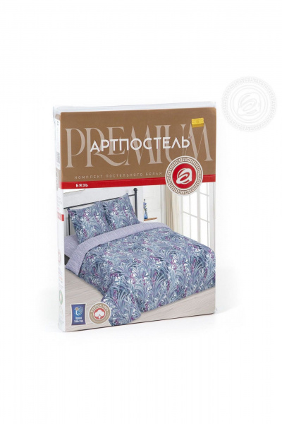 Комплект постельного белья из хлопка с бирюзовым дизайном АРТПОСТЕЛЬ 504 кения - фото 6