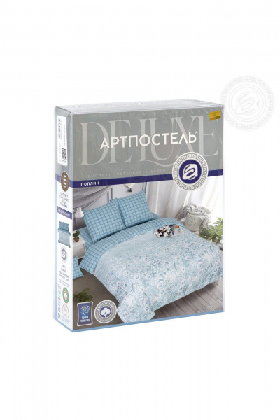 Постельный комплект из хлопка поплин, голубой, универсальный АРТПОСТЕЛЬ 904 верность - фото 6