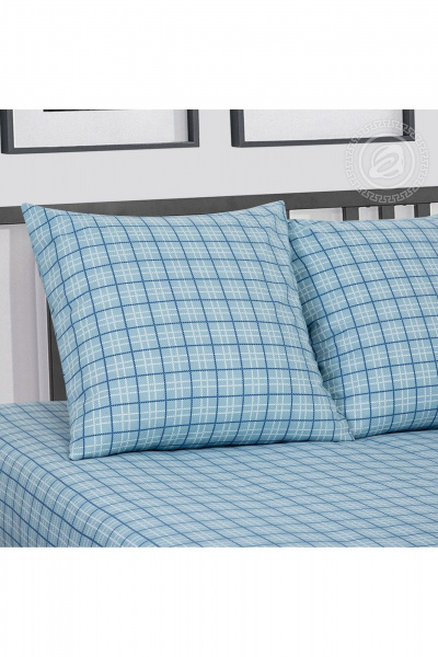 Постельный комплект из хлопка поплин, голубой, универсальный АРТПОСТЕЛЬ 904 верность - фото 2