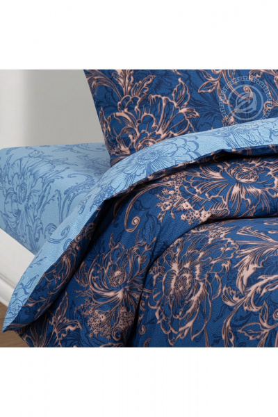 Постельное белье поплин, синий, прочное и комфортное АРТПОСТЕЛЬ 909 индиго - фото 3