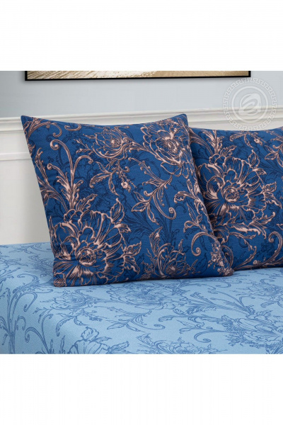 Постельное белье поплин, синий, прочное и комфортное АРТПОСТЕЛЬ 909 индиго - фото 2