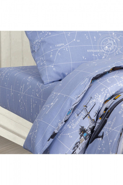 Наволочка, пододеяльник, простыня АРТПОСТЕЛЬ 912 космолёт - фото 3