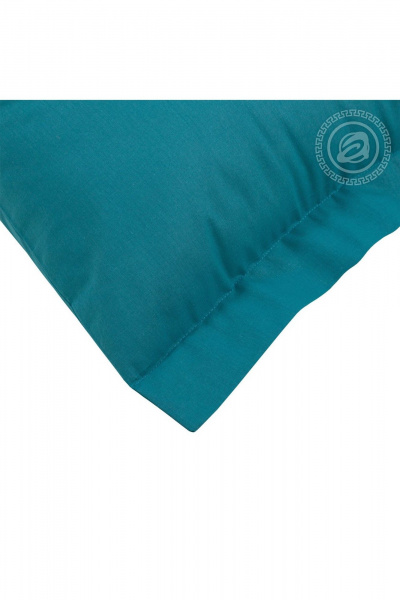 Наволочка поплин, бирюзовая, с клапаном и ушками АРТПОСТЕЛЬ 971 изумрудный - фото 2