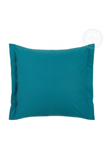 Наволочка поплин, бирюзовая, с клапаном и ушками АРТПОСТЕЛЬ 971 изумрудный - фото 1