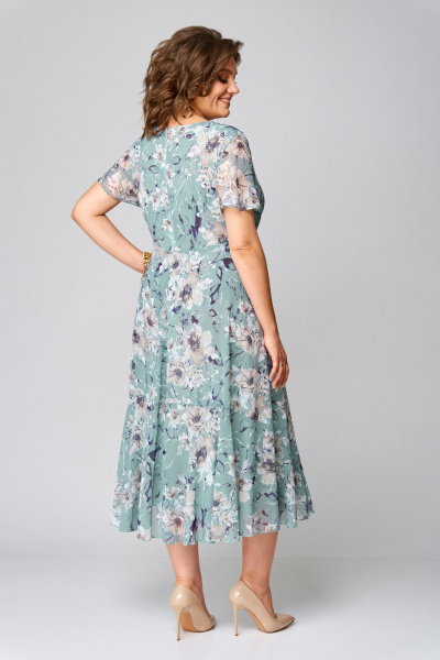 Летний костюм из шифона и ткани с воланами Slaviaelit 166 мята+пудровый - фото 7