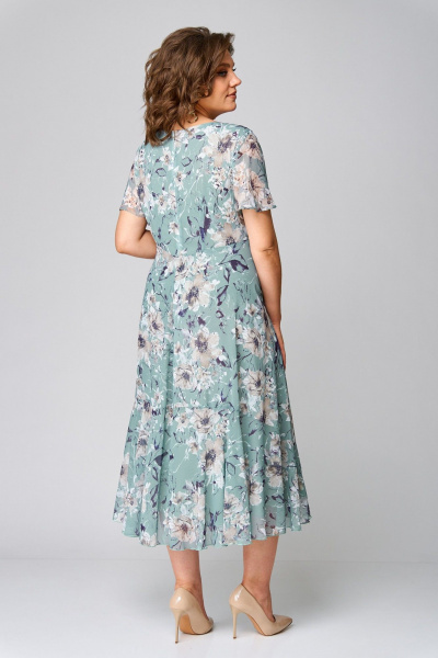 Летний костюм из шифона и ткани с воланами Slaviaelit 166 мята+пудровый - фото 6