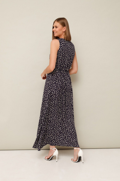 Полуприлегающее платье из вискозы с карманами и шнуром PUR PUR 11-283/5 - фото 4