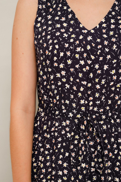 Полуприлегающее платье из вискозы с карманами и шнуром PUR PUR 11-283/5 - фото 2