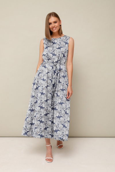 Эффектное платье баллон средняя длина с карманами и поясом PUR PUR 11-293/8 - фото 2