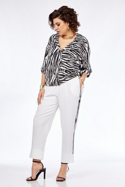 Комбинет из легких вискозных брюк и жакета в стиле на каждый день Grace for you 250 - фото 1