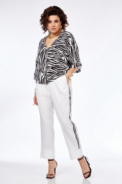 Комбинет из легких вискозных брюк и жакета в стиле на каждый день Grace for you 250 - фото 2