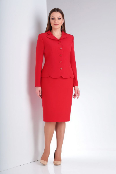 Жакет, юбка Basagor 473 красный - фото 1