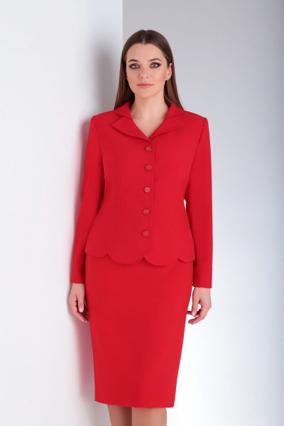 Жакет, юбка Basagor 473 красный - фото 2