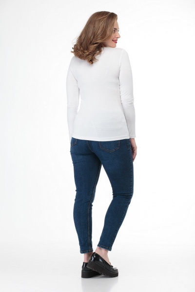 Лонгслив прилегающего силуэта. Anelli 897 белый - фото 6