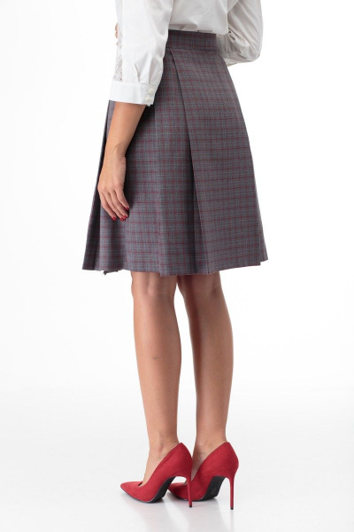 Юбка Anelli 905 клетка_беж - фото 3