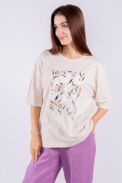 джемпер базовый в стиле на каждый день из трикотажа 8 Марта 16518-4С5080Д40-158,164 суровый - фото 1