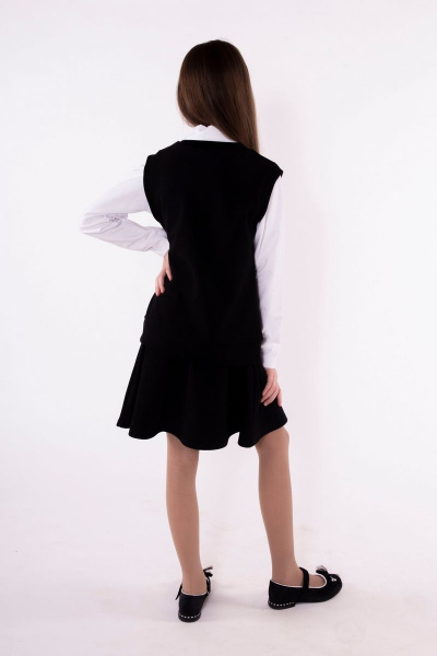 Жилет деловой из хлопка и трикотажа для повседневности 8 Марта 18267-3С5120Д40-152 черный - фото 3