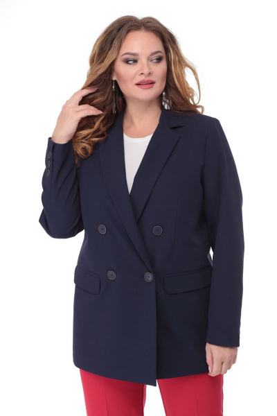 Жакет БелЭльСтиль 785-1 37 22 темно-синий - фото 3