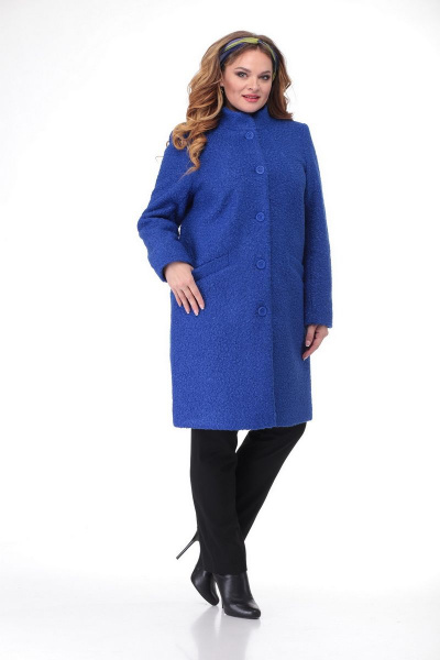 Пальто БелЭльСтиль 786 василек - фото 4
