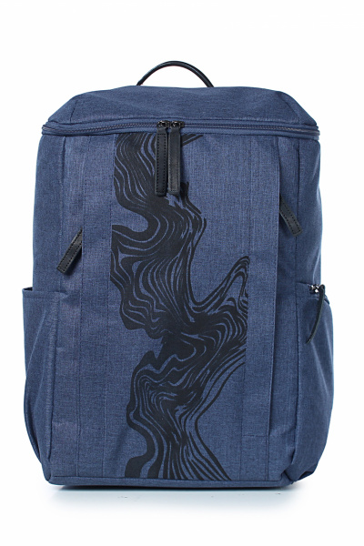 Рюкзак текстильный с накладкой и ремнями Galanteya 45023.24с679к45 синий_т. - фото 2