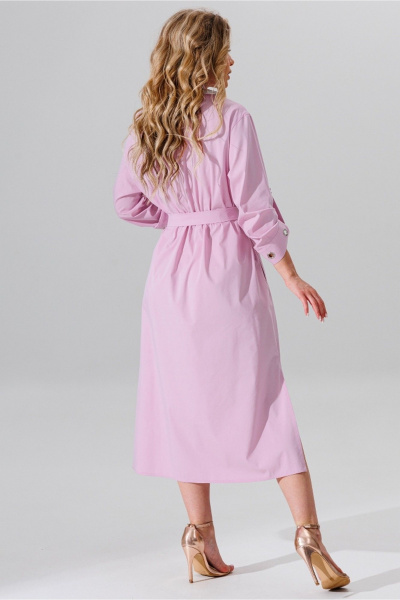 Летнее платье свободного силуэта с воротником рубашечного типа Faufilure C1621 - фото 4