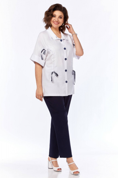 Комплект блуза и брюки приталенного силуэта в летнем стиле Matini 1.1763 - фото 7