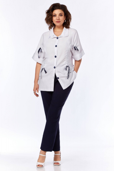 Комплект блуза и брюки приталенного силуэта в летнем стиле Matini 1.1763 - фото 1