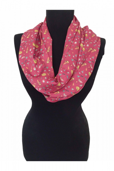 Кроликовый снуд из текстиля 35х85 см TrendCorner 1-1-29-296 1617-морское - фото 1