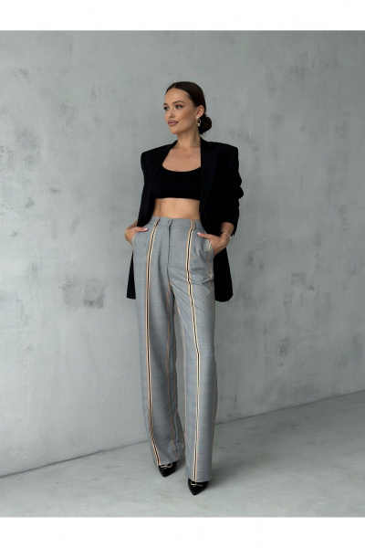 Брюки прямого кроя с поясом и боковыми карманами Dilana VIP 2069 - фото 16