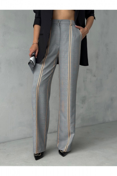 Брюки прямого кроя с поясом и боковыми карманами Dilana VIP 2069 - фото 14