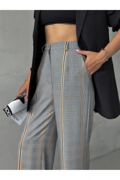 Брюки прямого кроя с поясом и боковыми карманами Dilana VIP 2069 - фото 13