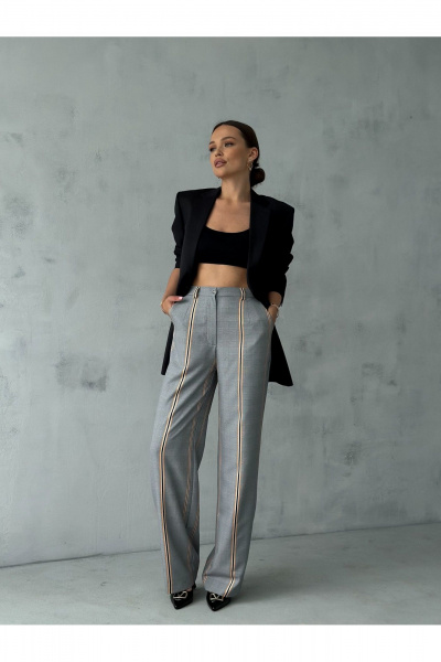 Брюки прямого кроя с поясом и боковыми карманами Dilana VIP 2069 - фото 5