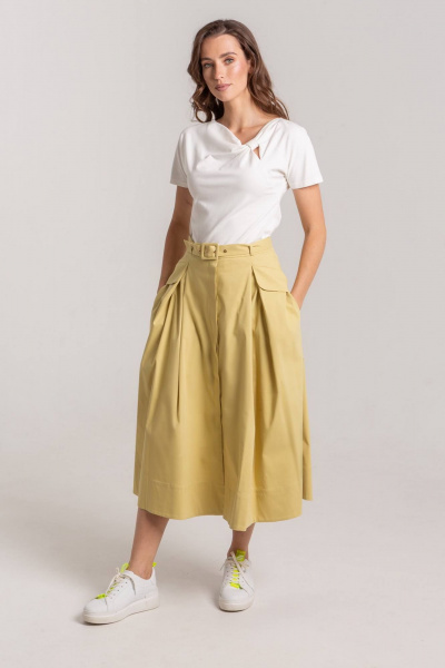 Юбка А-силуэта с пуговицами и карманами по бокам Morozov Amavie 2.2011_A1_Vilorica горчица - фото 1