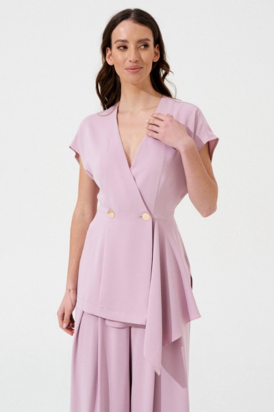 Жилет из легкого текстиля с завязками на талии Morozov Amavie 3.1949_A1_Sasha пастельно-розовый - фото 1