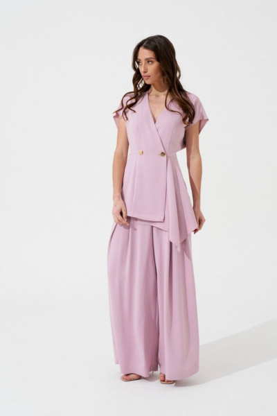 Жилет из легкого текстиля с завязками на талии Morozov Amavie 3.1949_A1_Sasha пастельно-розовый - фото 2