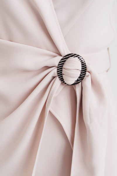 Жилет из легкого текстиля с сборками и завязками на талии Morozov Amavie 3.2002_A1_Magdalena песочный - фото 3