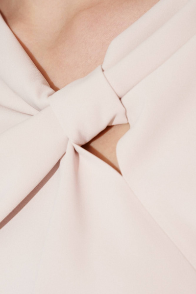 Блуза из текстиля со спущенным рукавом и узлом спереди Morozov Amavie 6.2001_A1_Fritzi бежевый - фото 3