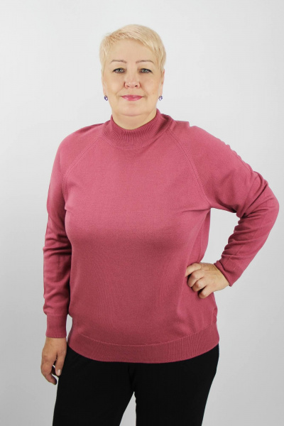 Демисезонный вязаный свитер-прямой с регланом, розовый Полесье С3316-15 5С1754-Д43 158,164 смузи - фото 1
