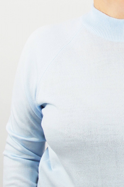 Демисезонный вязаный свитер-прямой с регланом, голубой Полесье С3316-15 5С1754-Д43 170,176 кристально-голубой - фото 3