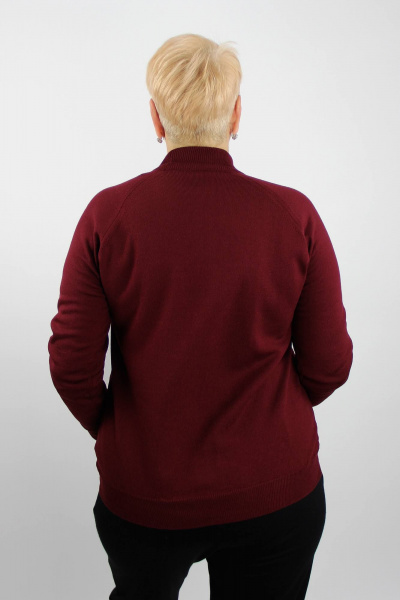 Демисезонный вязаный свитер-прямой с регланом, красный Полесье С3316-15 5С1754-Д43 170,176 св.бордовый - фото 3