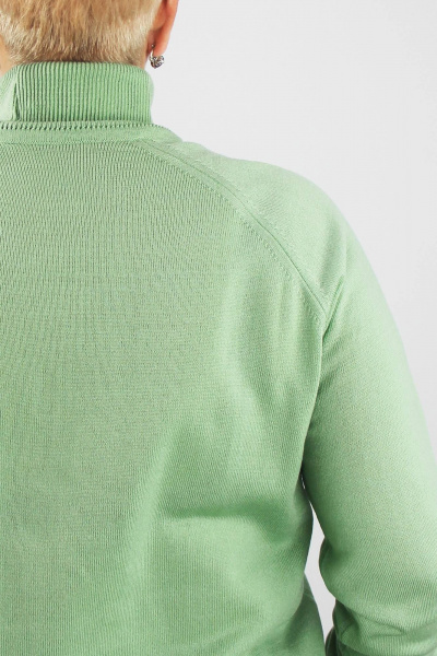 Демисезонный свитер прямого силуэта вязаный реглан Полесье С3433-17 7С1582-Д43 170,176 зеленый_агат - фото 3