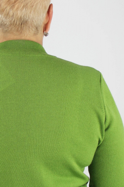 Демисезонный свитер прямого силуэта с длинным рукавом и воротником-стойкой Полесье С3731-23 3С8783-Д43 170,176 васаби - фото 3