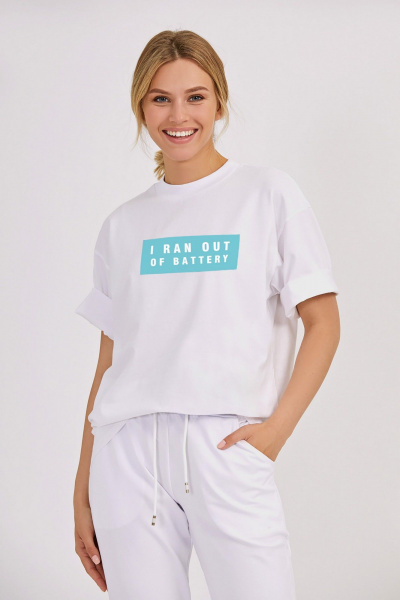 Джемпер свободный oversize с печатью KOSKA 608 - фото 1