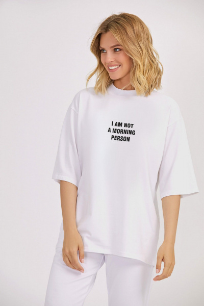 Джемпер свободный oversize с печатью KOSKA 616 - фото 1