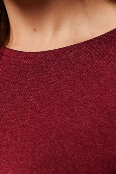 Платье длинное в расширяющемся стиле из трикотажа Панда 166483w бордовый - фото 2