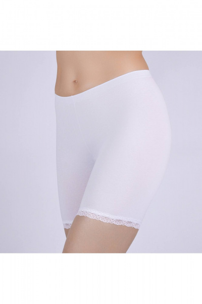 Панталоны из хлопка и трикотажа с кружевом Verally 169-1 белый(узкое_кружево) - фото 1